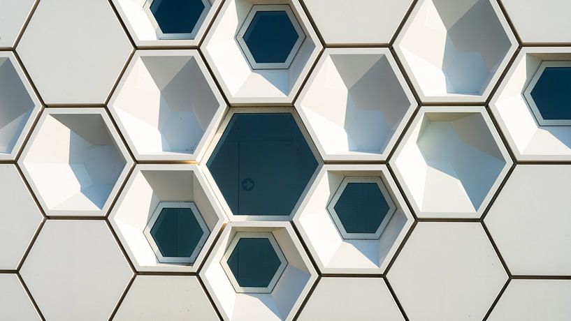 Honeycomb architecture modern museum building by Fotografiecor .nl