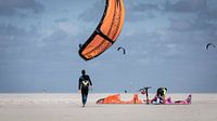 Kite surfing in the summer