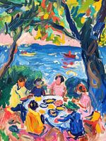 Pique-nique au bord de la mer