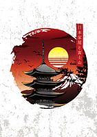 Illustratives Bild der Landschaft in Japan