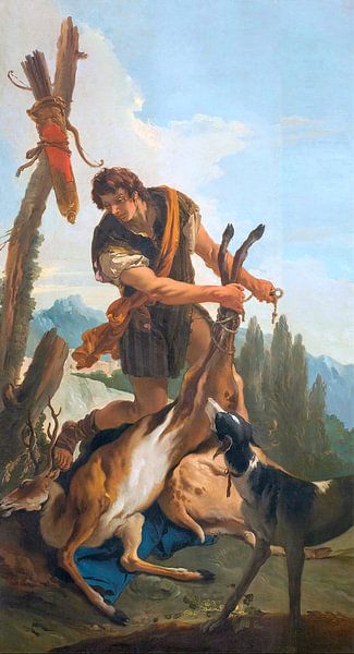 Giambattista Tiepolo, Hunter and Deer - 1718 - 1730 by Atelier Liesjes