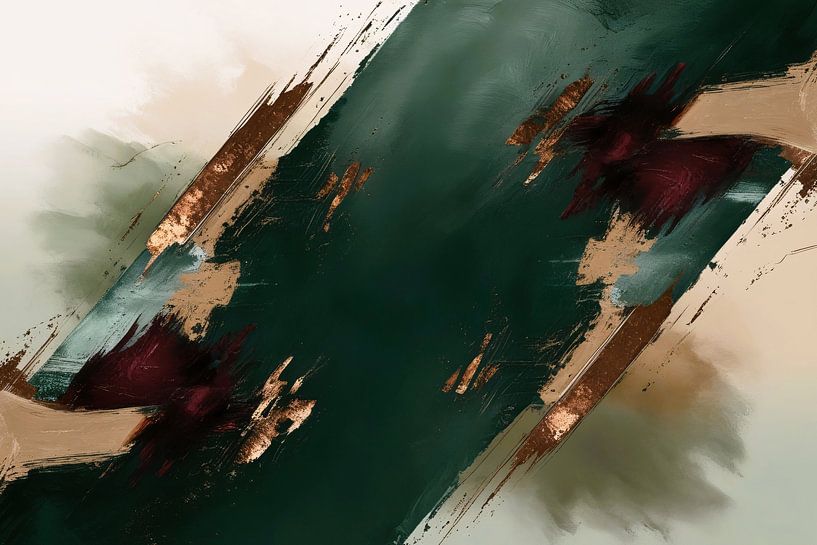 Dynamische abstrakte Malerei mit Farben von Art & Soul Creations