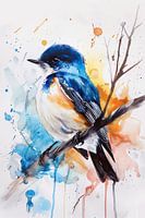 Buntes Vogelporträt