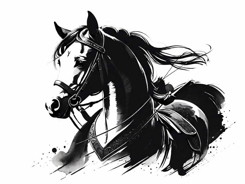 Le cheval qui s'échappe comme illustration par A.D. Digital ART