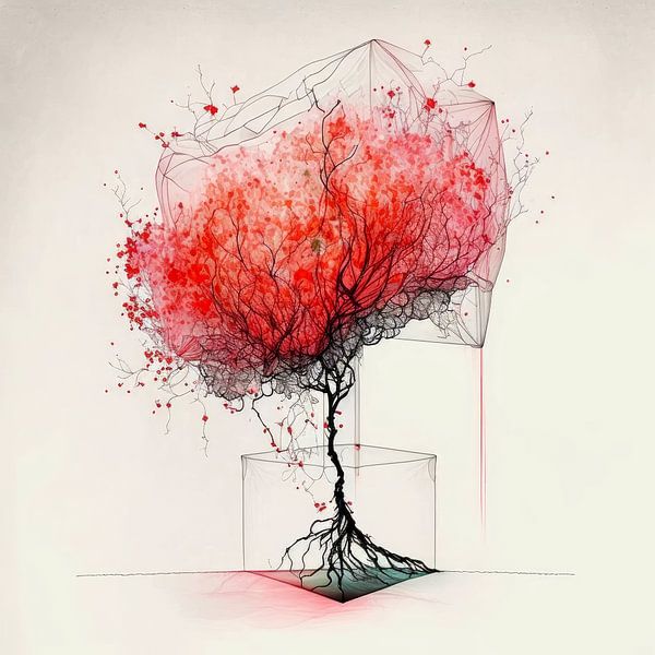 Roter Wald RED BLOSSOM von Preet Lambon