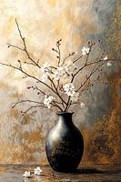 Fleur de printemps en or