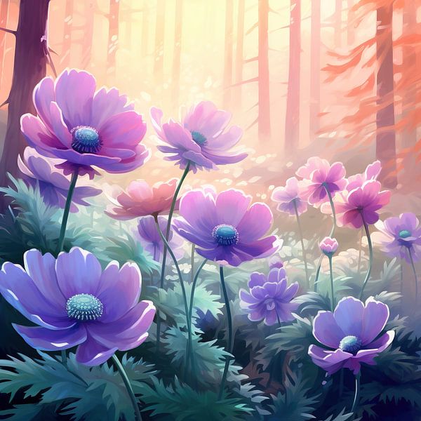 Wood anemone by Eye catching paintings