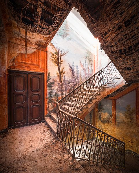 Beautiful Stairs in Abandoned House. by Roman Robroek - Photos of Abandoned Buildings