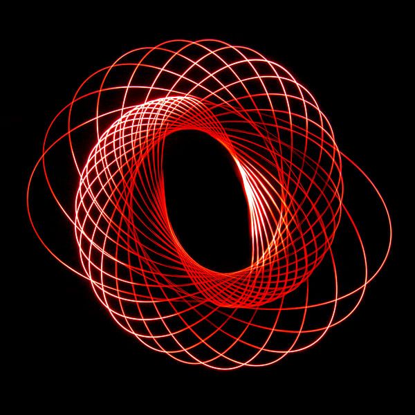 Playing with light, a spiral made with a flashlight. by Gert Hilbink