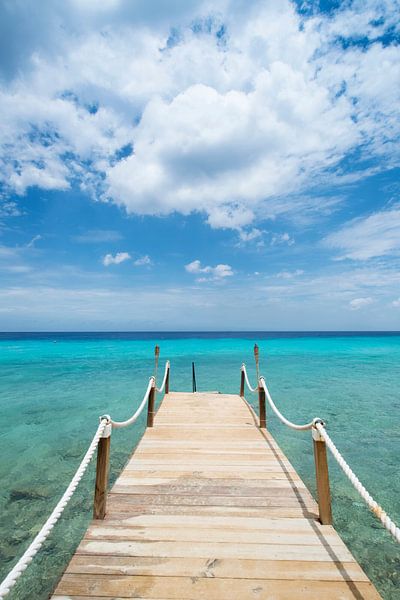 Pier am tropischen Strand Kokomo beach von Keesnan Dogger Fotografie