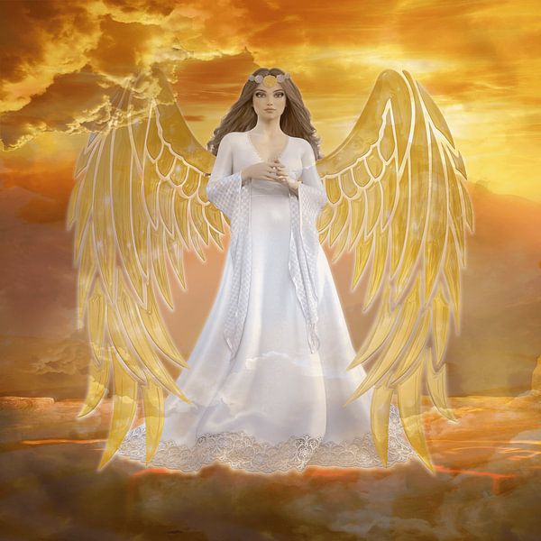 Angel of Purity - Inspirational Square Canvas Print | Adler &amp; Co. by ADLER & Co / Caj Kessler