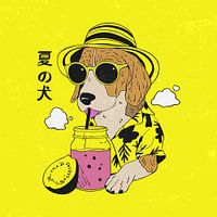 Summer Time Dog - Cute Simple Illustrations