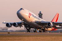 Martinair Cargo 747 auf dem Abflug vom Flughafen Amsterdam Schiphol
