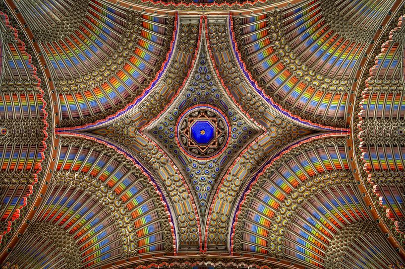 Colourful Ceiling in Abandoned Castle Sammezzano. by Roman Robroek - Photos of Abandoned Buildings