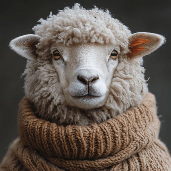 Für den Winter angezogene Schafe von Ton Kuijpers