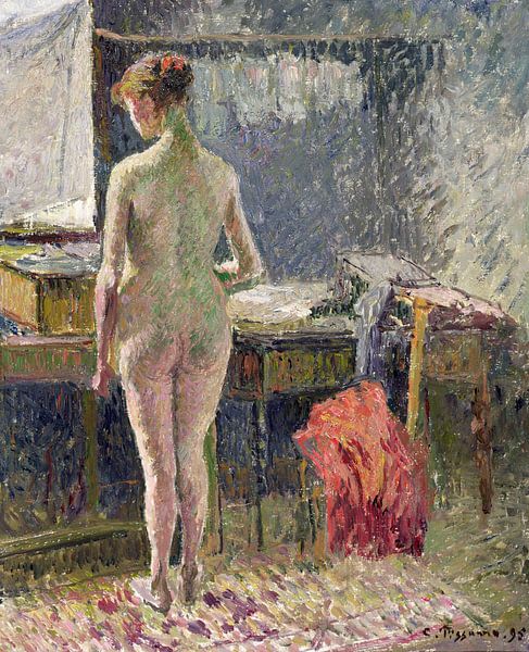 Camille Pissarro,Weiblicher Akt von hinten gesehen von finemasterpiece