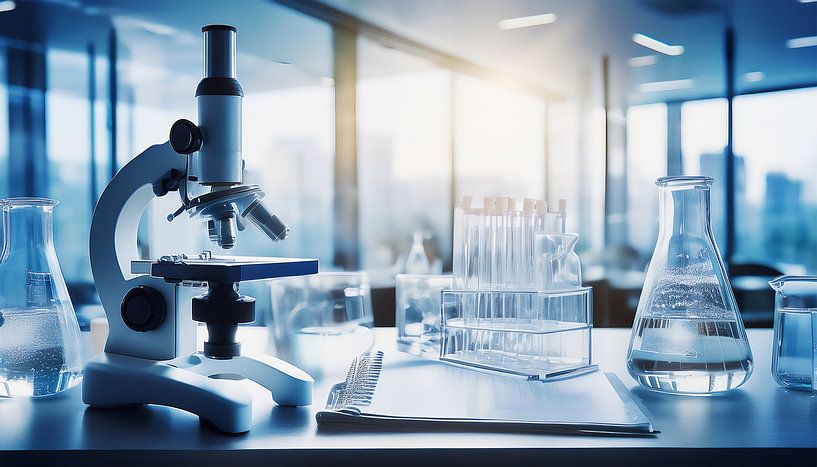 Medizin Mikroskop mit Gläser von Mustafa Kurnaz