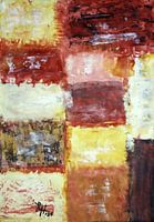 Composition Squares en jaune, marron et blanc