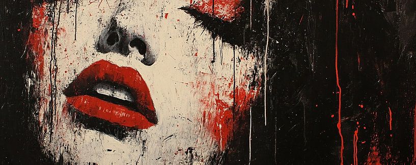 Lèvres rouges par Peintures accrocheuses