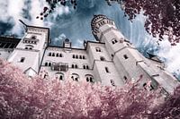 Märchenhaftes Schloss Neuschwanstein Infrarotfotografie. Fotoabzug.