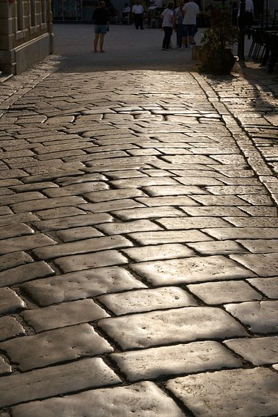 Pflastersteine in der Altstadt von Porec von Heiko Kueverling