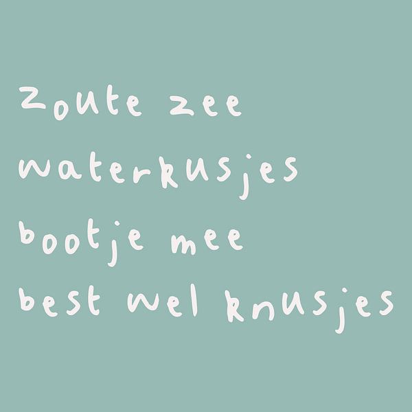 Cosy by the sea | Typography, poetry art by Romy Smit