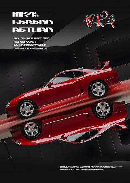 Poster Toyota Supra MK4 par Ali Firdaus