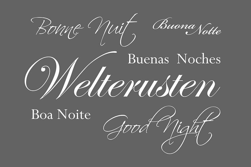 Good night - Dark grey by Sandra Hazes