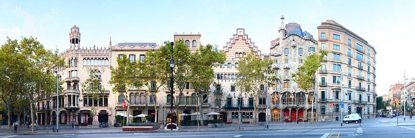 Barcelona | Passeig de Gracia Panorama von Panorama Streetline