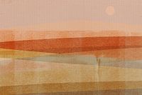 Abstrakte minimalistische Landschaft in Terrakotta, Senf, Orange