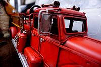Vintage fire truck toy at IJ hallen Flea Market Amsterdam