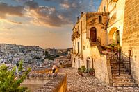Sunset old town of Matera, Italy