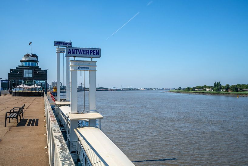 Schilder mit Antwerpen entlang der Schelde von Mickéle Godderis