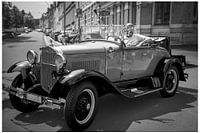 Roadster classic with style - A Ford Model A in black and white