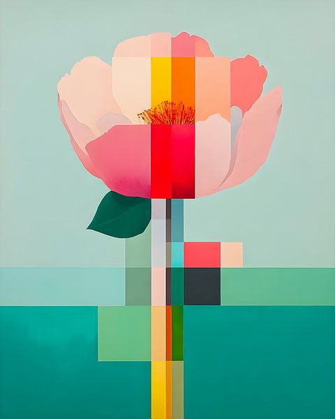 Pixel flower by But First Framing