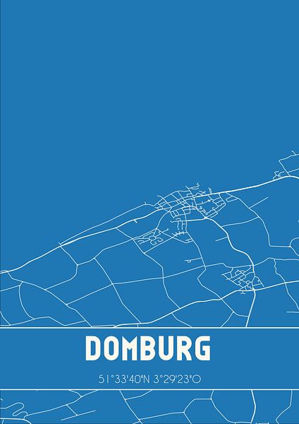 Blueprint | Map | Domburg (Zeeland) by Prints of Place