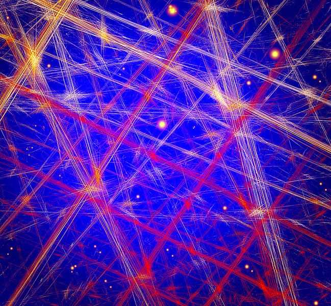 Orange , Blauer Farbenrausch von Werner Hilpert