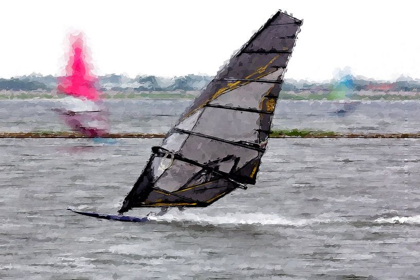 Windsurfen (Kunst, abstrakt) von Art by Jeronimo