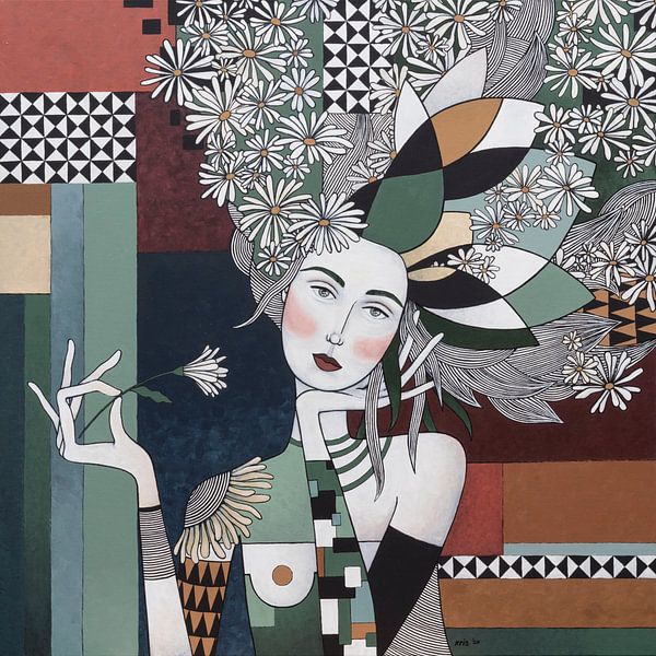 Let the flowers teach you beauty (nr. 2020-19) by Kris Stuurop