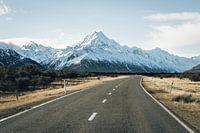 Straße zum Mount Cook, Neuseeland