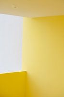 Clean and minimalist architecture in yellow