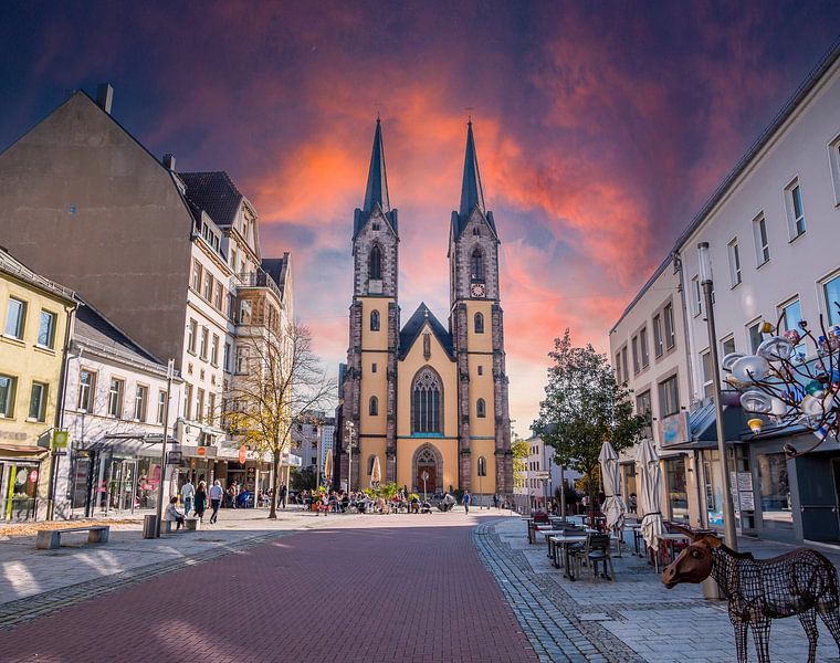 Blick auf die Altstadt in Hof an der Saale, Bayern Deutschland von Animaflora PicsStock