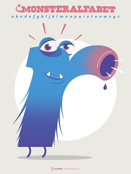 Monster Alphabet Buchstabe R von Gilmar Pattipeilohy