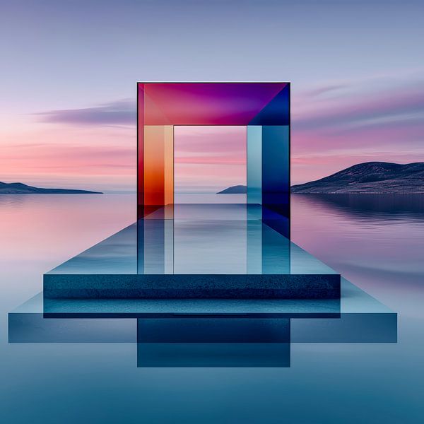 Kontemporäres Portal – Vorausschauende Dimensionen von Klaus Tesching - Art-AI