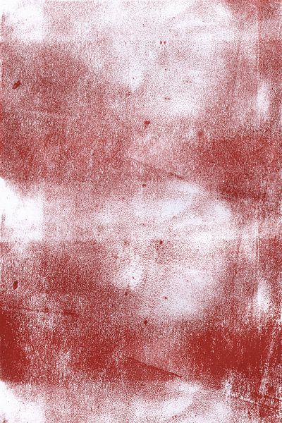 Kleurvlakken. Moderne abstracte kunst in warm rood en wit van Dina Dankers