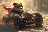 Wild speedster - lion racing in the golden light