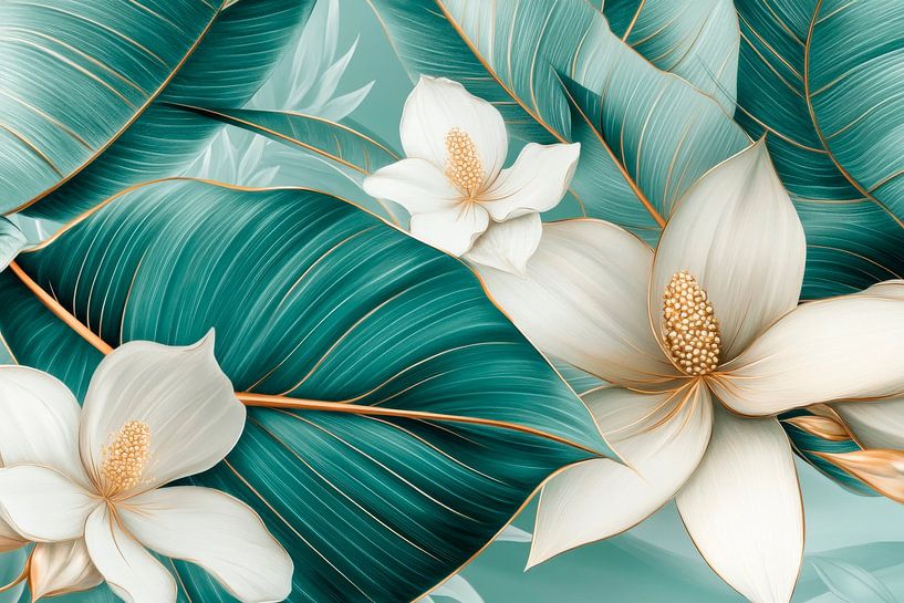 Splendeur des fleurs tropicales par Poster Art Shop