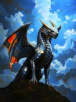 Gepantserde draak - portretschilderstijl