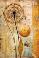 Paysage de rêve de pissenlits : abstractions rustiques dans la palette de la nature