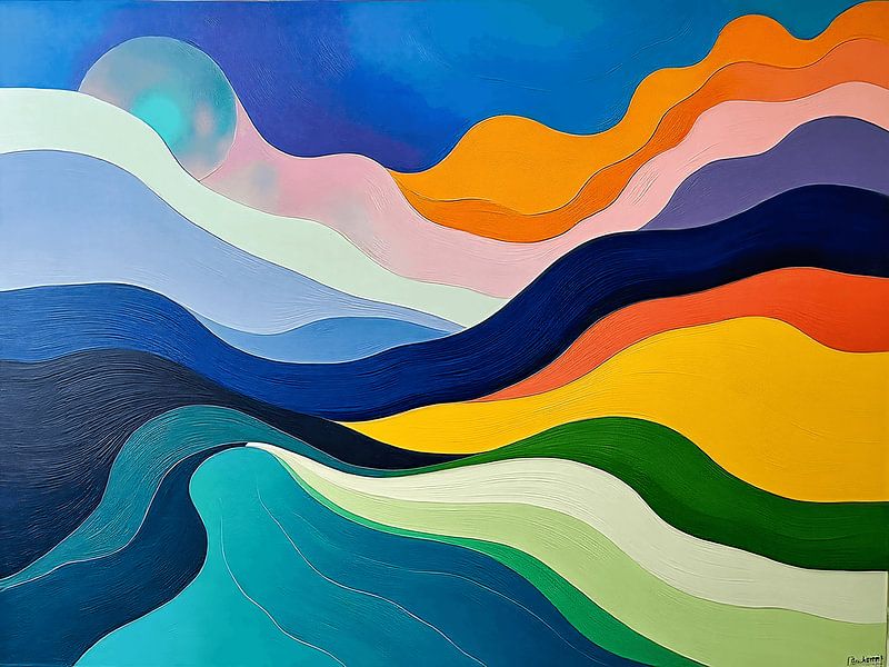 Abstract landschap met mooie kleuren van The Photo Artist